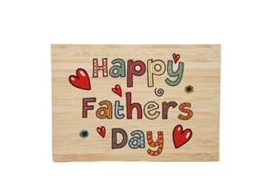 Father's Day Printed Bamboo Postcard Promotional Party Supply Gift Idea