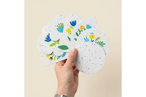 Customizable Printable Plantable Seed Paper Cards That Grow Into Plants For Birthday Party Favors Guest Thank You Gifts