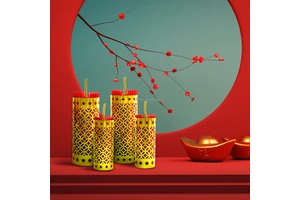 Chinese New Year 2024 Products Firecracker Ornaments for Home Decor
