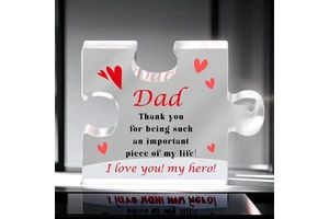 Personalized Daddy Thank You Gifts Fathers Day Premium Acrylic Puzzle Gift Ideas for Dad