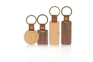 Mother's Day Gift Sublimation Wood Cute Logo Accessories Sublimation Key Chain Blank Custom Wooden Keychain