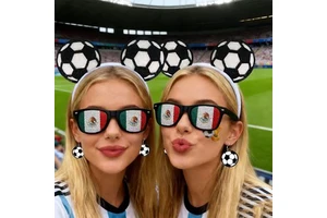 Hot Sale Football Fan Cheer Collection Hair Decor Earrings Glasses Soccer Party Supplies