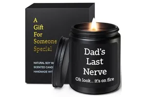Handmade Father's Day Gift For Dad-Funny Dad's Last Nerve Aromatherapy Scented Candle 200g Soy Wax Holiday Environment-Friendly
