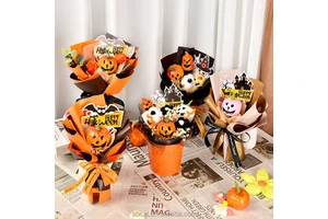Creatively Designed Halloween Gift Decorations Artificial Simulation Pumpkin Bouquet for Festive Decorations