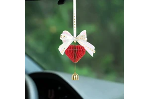 Eco-friendly valentine's day paper honeycomb heart with bell magnets closure saint valentine's day supplies