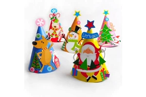 Wholesale paper products custom Christmas fashion accessories paper hats