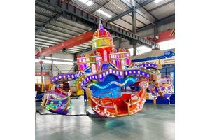Amusement Park Outdoor Kids Rides Carnival Venice Spaceship 18P Rotating Fiberglass Metal Steel Boat Ride CE Shopping Mall