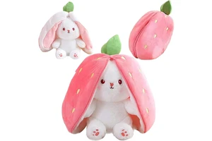 Customized Size Easter Bunny Plushie Toy Creative New Strawberry Transformed Carrot Rabbit Stuffed Animal Toys