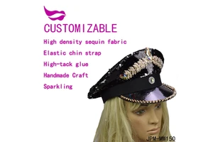 Sequin Rhinestone Party Hat for Beach and Birthday Party Supplies Burning Man Rave Wear Cosplay Costume Accessory