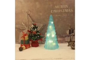 LED Christmas Tree Decoration Ornaments Festival Supplies with Blessing Gifts for Holiday Decorations