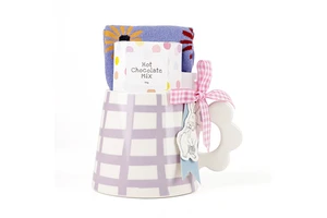 Easter Novelty Products Items Custom Spring Flower Mug Hot Chocolate Mix Set Easter Gift Birthday Gift Set for Mom Girl Women
