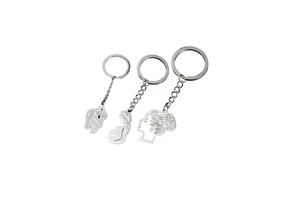 WICKMAN Customizable Portable Small Gift Cartoon Animal Character Flowers Holiday Mother's Day Zinc Alloy Metal Keychain