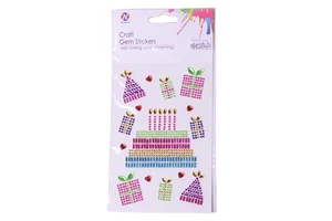 Happy Birthday Children Adult Small Diamond Gem Stickers Suitable for Birthday Parties, Birthday Cakes, Birthday Supplies Decora