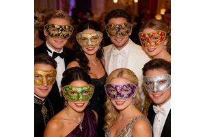 Venetian Carnival Half-Face Masks Premium Jazz Masks Unisex Matching Couple Lace Masquerade Party Costume Eye Decoration