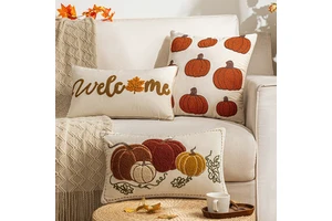 Farmhouse Autumn Thanksgiving Pumpkin Decorative Pillowcase Set Wholesale Factory Custom for Home Decoration
