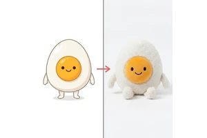 Custom Boiled Egg Plush Sherpa White Egg White Fuzzy Orange Yolk Smiling Face Tiny Short Limbs Breakfast Cartoon Mascot Cushion