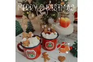 Hot Selling Wholesale Christmas Candles, Creative Handmade Gingerbread Men, Marshmallows, Aromatherapy Ornaments, Souvenirs