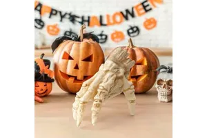 Terrifying Halloween Emit Light and Sound Crawling Ghost Hand with Electric Light Emission for Party Prank Props