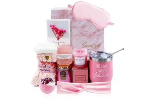 Personalized Durable UV Printed Relaxing Spa Gift Set with Custom Logo Bath Candle for Weddings Mother's Day Promotional Favors