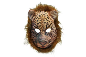 Custom Halloween Cheetah EVA Mask for Adults Single-Color Print for Role Play Costumes