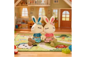 Wholesale Easter 2026 Bunny Plush Baby Kids Children Toy Long Ear Animals Bunny Rabbit Soft Easter Home Decoration Plush Toys