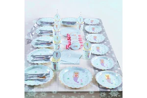 Mermaid Princess Children's Birthday Themed Party Supplies Paper Plates Tableware Centerpieces Customizable Party Decoration