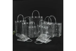 Custom Design Pvc Wedding Gift Bags For Guest Vinyl Pvc Bag For Shopping Cosmetic Bag