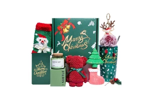 Customized New Product Ideas 2024 Merry Christmas Wholesale With Scented Candle Get Well Soon Gift Set Women New Year Gifts Item
