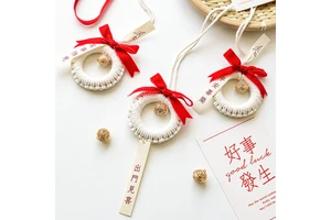 Hot Selling Security New Year Decorations Bells 'Fu' Character Zodiac Animal Festive Woolen Ornaments Mini Decorative Pendants