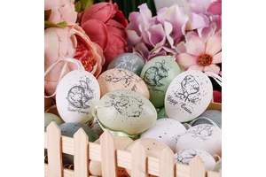 EAGLEGIFTS Hot Sale Festival Ornaments Gifts Set Small Artificial Hanging Decorative Colored Custom Plastic Easter Eggs
