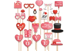 Brand New Valentine's Day Hanging Paper Party Decoration Pink Love Photo Props