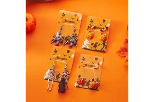 Fashion and Creative Halloween Old Skeleton Spider Pumpkin Alloy Earrings Jewelry