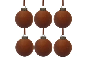 TANG XI 6PCS 10CM Elegant Christmas Tree Hanging Flocking Plastic Balls Home Party Christmas Balls Ornaments Set Decoration