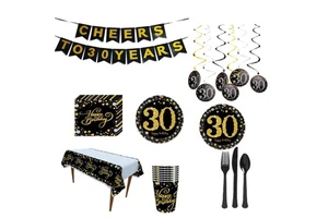 Gold Black Birthday 40 50 60 Year Birthday Decoration 30th 40th 50th Birthday Party Decoration Adult