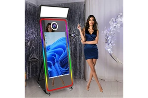 Wholesale Selfie Mirror Photobooth Machine Compatible With Camera And Printer Touch Screen Magic Mirror Photo Booth For Events