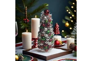 Various Colorful Christmas Decorations Sweet Cone-Shaped Trees and Party Decorations for New Year Halloween Valentine's Day