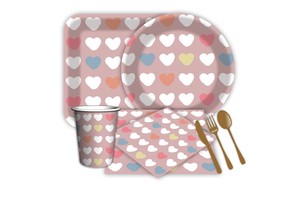 Valentine's Day Paper Tableware Set Wholesale Custom Holiday Party Dishes From Guangdong