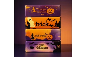 Cross-border New Product Halloween-themed PU Butter Stick Squishy Slow-Rebound Stress-Relief Creative Pumpkin Squeeze Toy