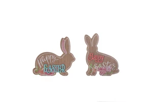 Cross-border New Easter Wooden Cartoon Letter Rabbit Creative Romantic Painted Ornaments Wholesale