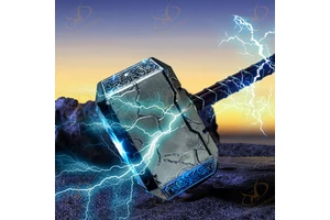 Avengers Thor Hammer Halloween Cosplay Prop Lightweight PU Foam Breathable Trendy Toy