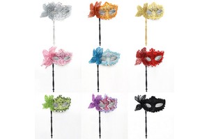Exquisite Hand-held Mask for Venetian Party Mask