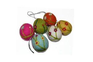 Easter Egg Wool Felt Disposable Eco-friendly 6cm Customized Color Party Decorations Festive Easter Wholesale
