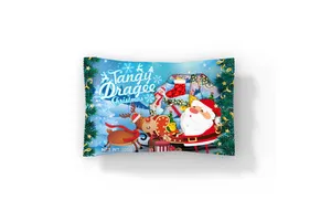 Hot Sale American Candy Vegan Sweets Christmas Gift Chew Candy Chinese Manufacturer Supplier Fruity Christmas Sweets Chew Candy