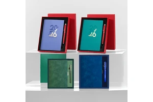 Corporate Luxury Fathers Day Birthday Printed Calendar Notebook Pen Gift Set Customizable Business Office Box for Men
