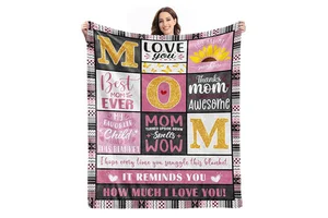 Mother's Day Birthday Gifts From Daughter Son Love Mom Blanket Gifts for Mom World's Best Mom Ever Gifts