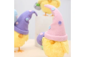 Hot Selling New Product INS Creative Cute Cloth Type Little Chicken Figurine Easter Party Decoration Egg Ornament
