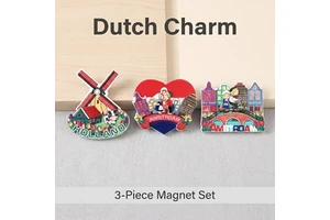 Customized Logo Folk Art Waterproof Romantic Lovers Statue Resin Fridge Magnet LOVE COUPLE Souvenir ROOGO Digital Printing