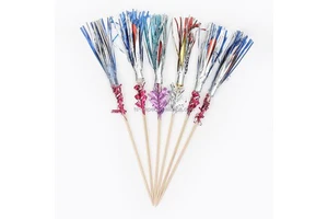 High Quality Cake Decorative Customize Metal Tassel Toothpick Flag Cake Toppers for Easter