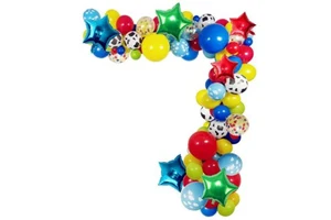 Creative Toy Story Red and Blue Balloon Arch Garland Kit Children's Birthday Party Background Wall Decoration