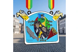 Carnival Beer Food Festival Karnevals Medal 3D Custom Black Plated Soft Enamel Zinc Alloy Die Cast Parade Souvenir Award Medals